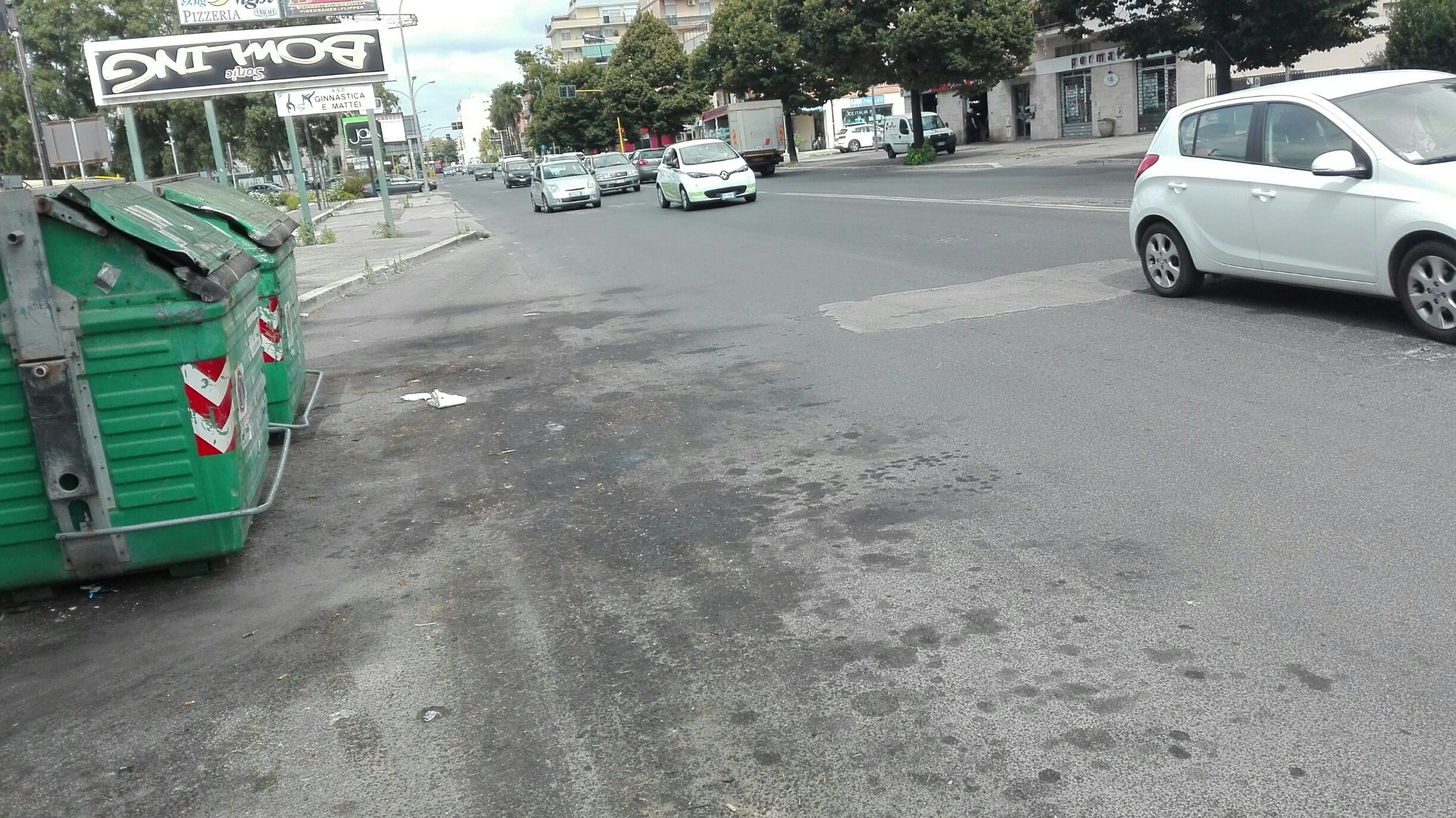 Cassonetti nel degrado a Latina