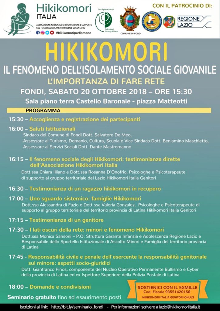 Seminario Hikikomori - Fondi 2018
