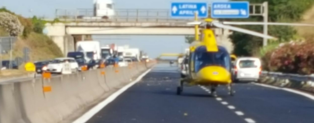 SS pontina intervento mezzi soccorso aerei