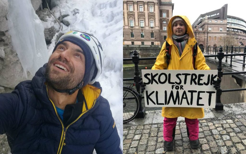 Daniele Nardi e Greta Thunberg