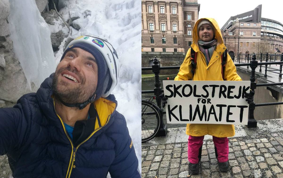 Daniele Nardi e Greta Thunberg