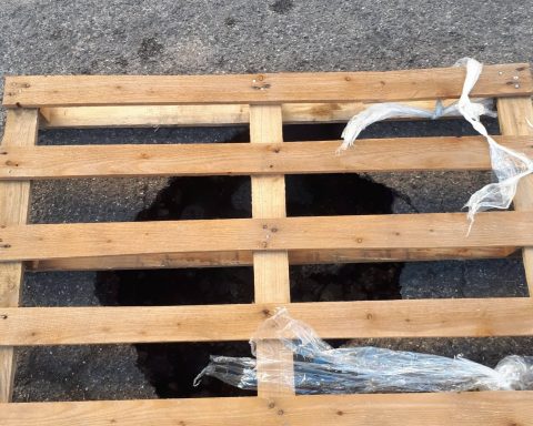 Voragine a Via Monti, Latina