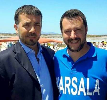Il vice questore Bertolami e il Ministro dell'Interno Matteo Salvini