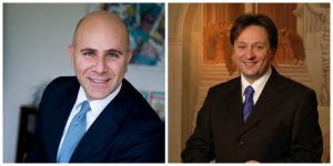 Il sindaco di Fondi Salvatore De Meo e il senatore Claudio Fazzone, entrambi di Forza Italia