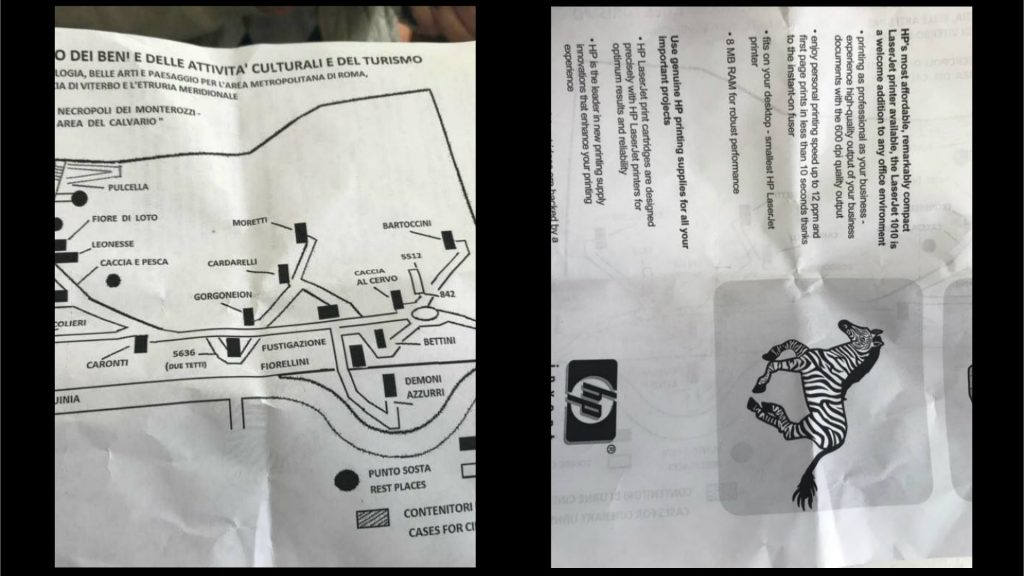 Cartina dei visitatori che si recano al sito di Tarquinia
