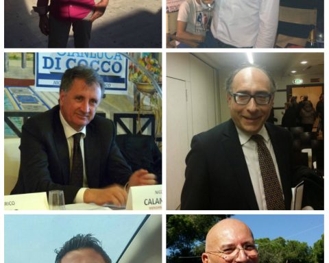 In alto Raimondo Tiero e Massimiliano Carnevale; al centro Nicola Calandrini e Enrico Tiero; in basso Angelo Tripodi e Matteo Adinolfi