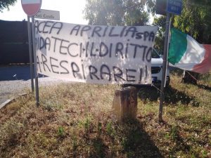 Striscione NO MIASMI