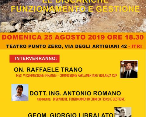 Conferenza dibattito Discarica Calabretto a Itri