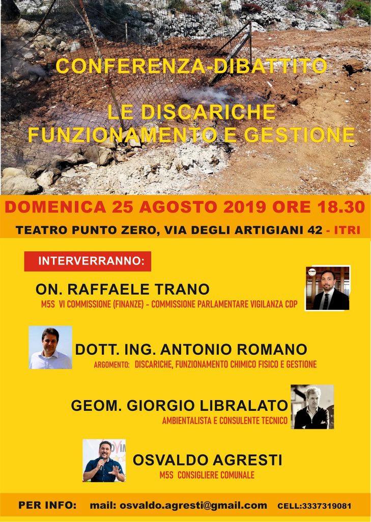 Conferenza dibattito Discarica Calabretto a Itri