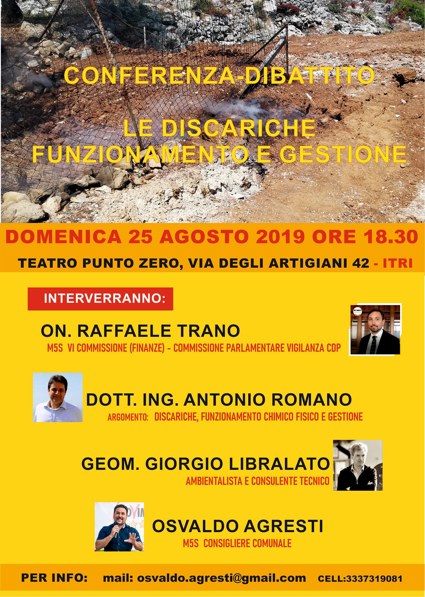Conferenza dibattito Discarica Calabretto a Itri