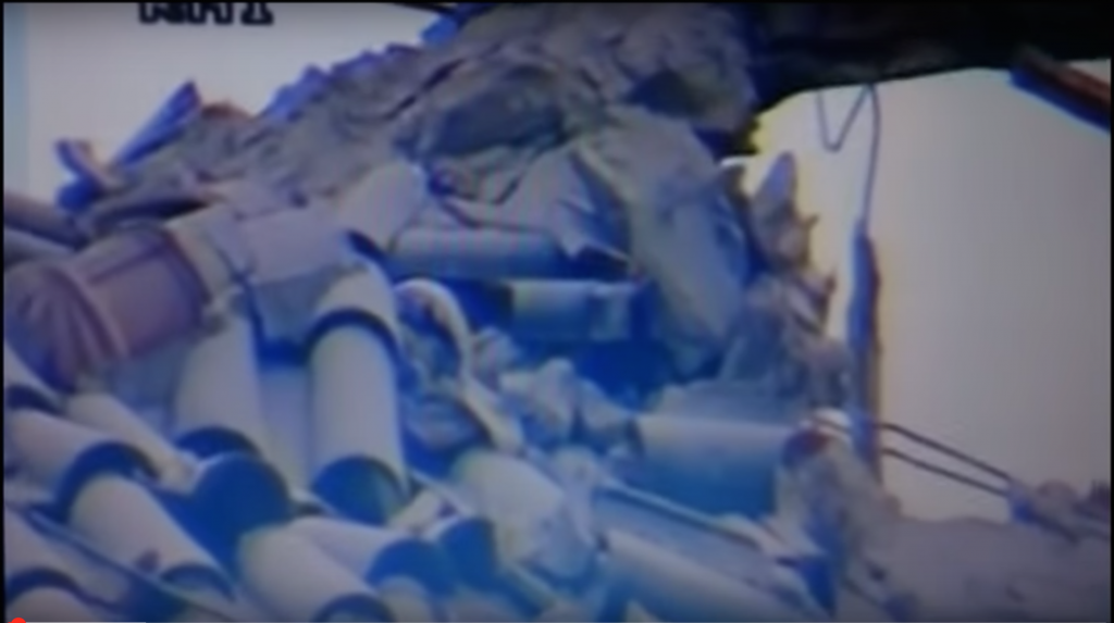 Il Seven Up appena esploso - fermo immagine del servizio Rai mandato in onda sul Tg1 in data 3 agosto 1985 2