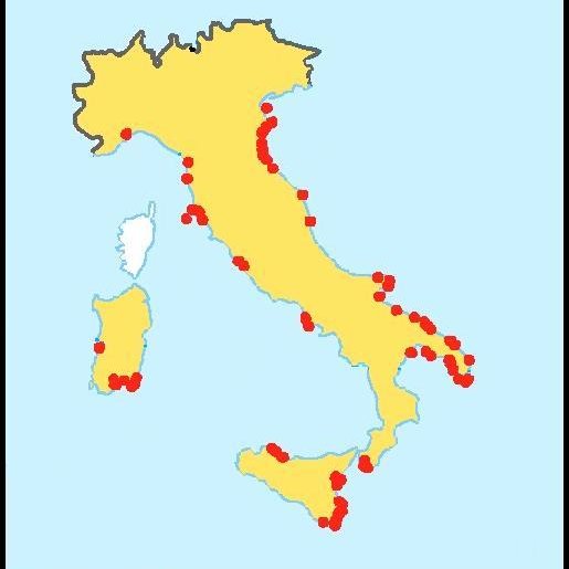 Italia: aree affette da salinizzazione in Italia secondo l'Agenzia europea ambiente