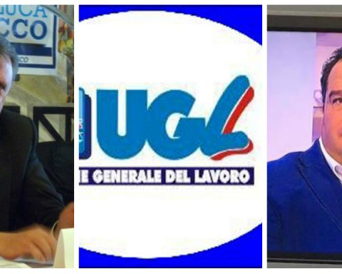Nicola Calandrini, il logo Ugl e Claudio Durigon