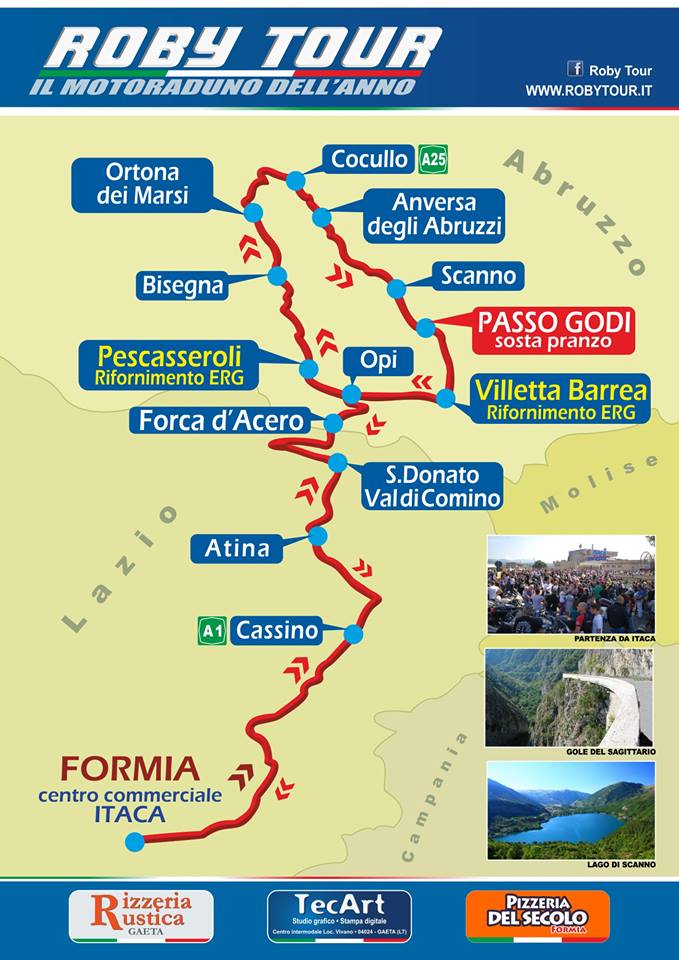 Roby Tour Italia 2019: il percorso da Formia
