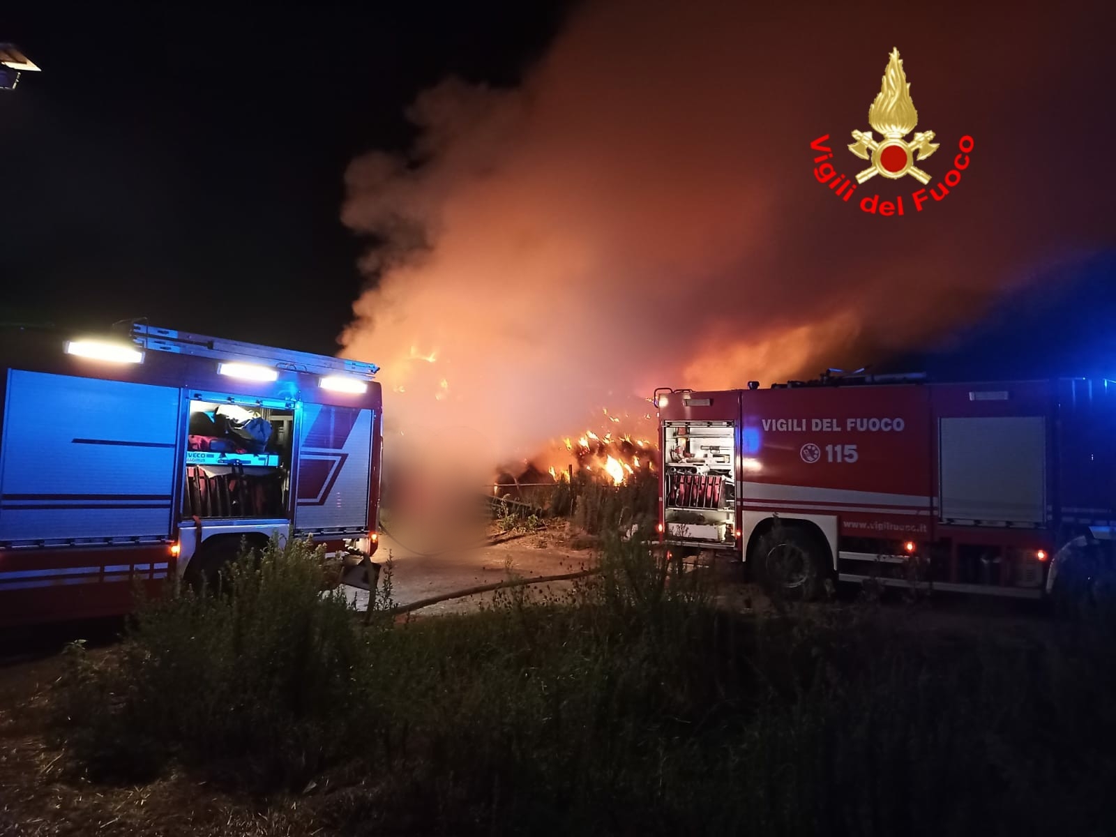 incendio a Pontinia
