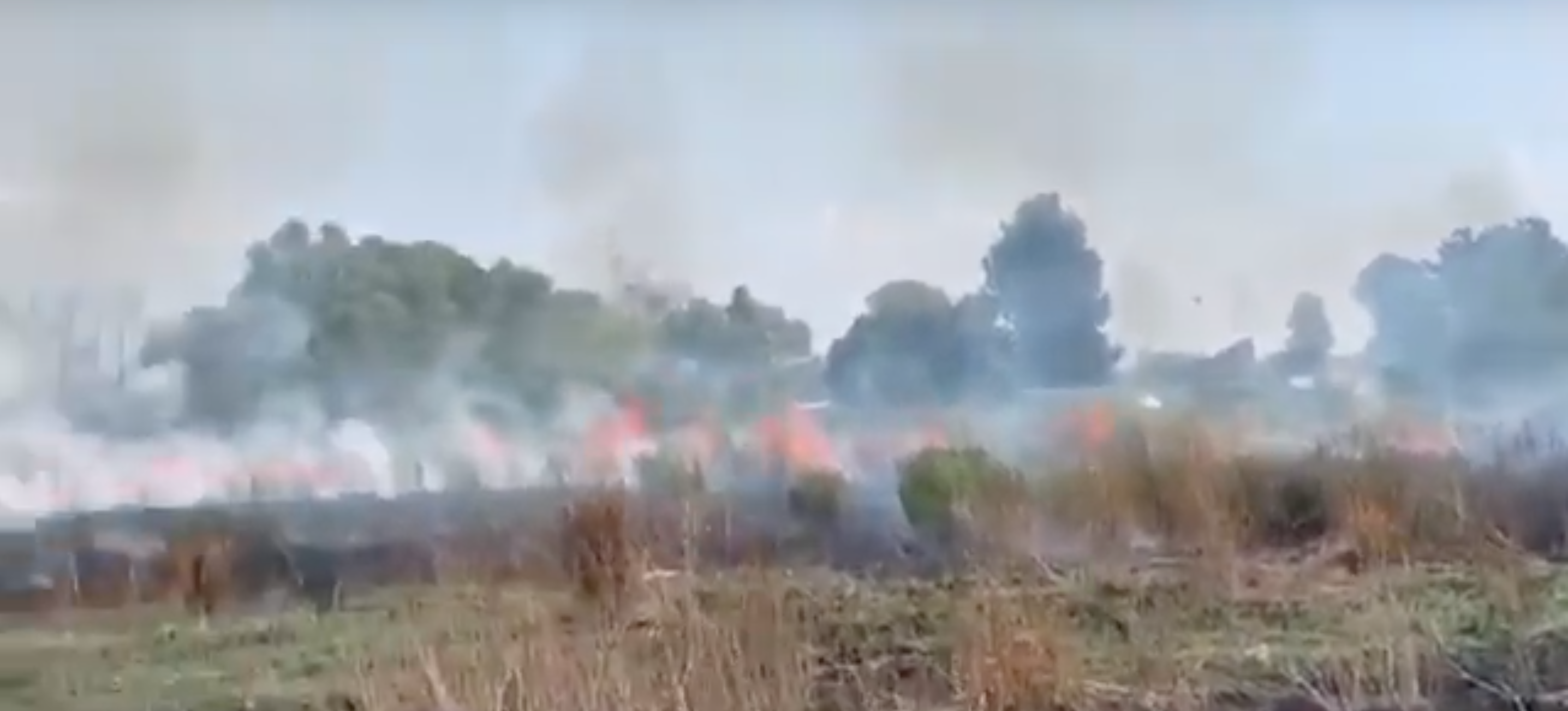 incendio tra Via Ezio
