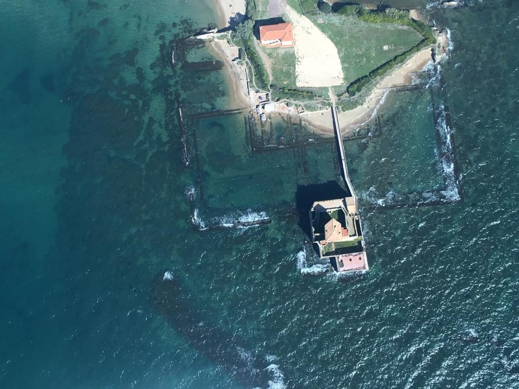 Torre Astura, ripresa aerea