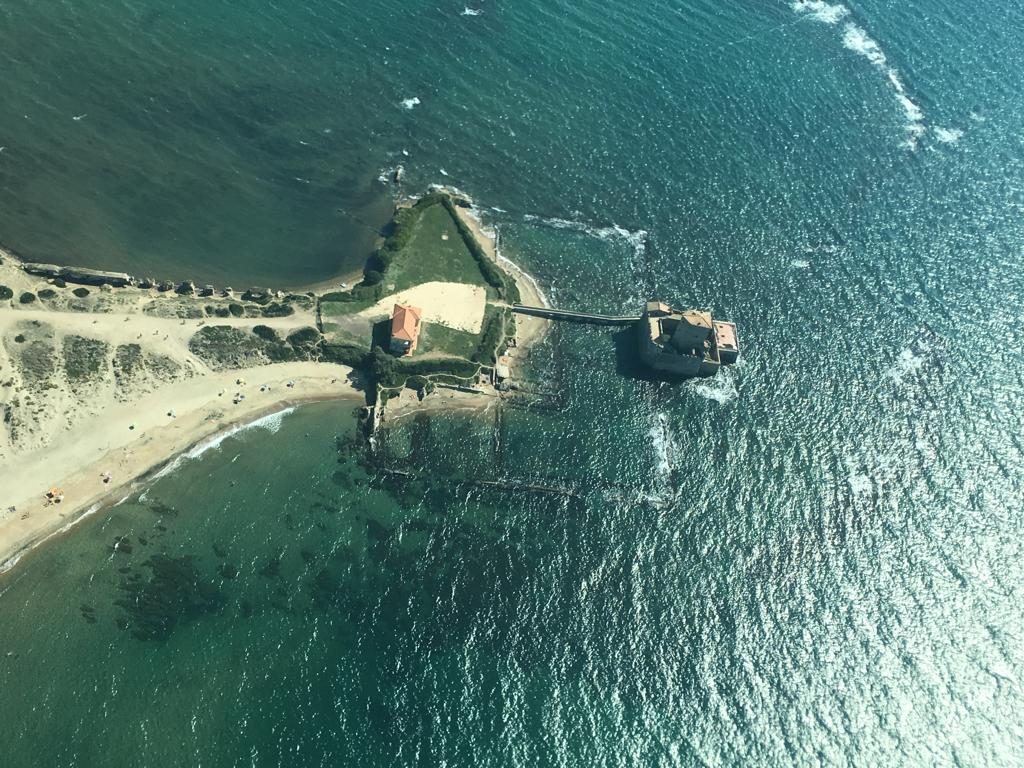 Torre Astura, ripresa aerea