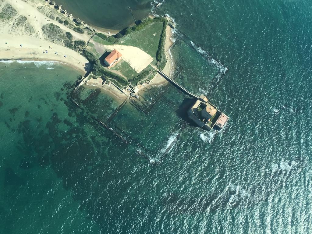 Torre Astura, ripresa aerea