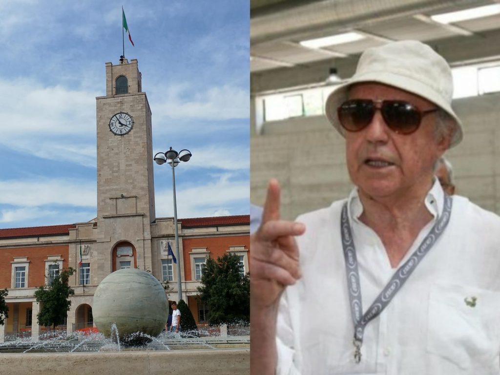 A destra Manlio Cerroni, noto imprenditori nel ramo dei rifiuti