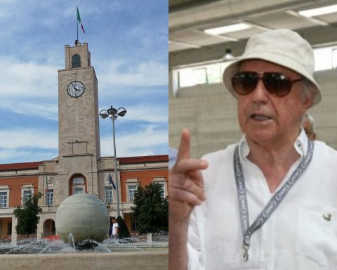 A destra Manlio Cerroni, noto imprenditori nel ramo dei rifiuti