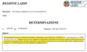 La Determinazione con la proroga