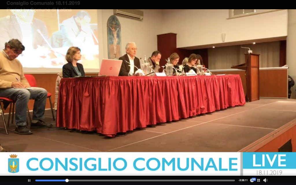 La seduta straordinaria del Consiglio Comunale di Latina sul clima