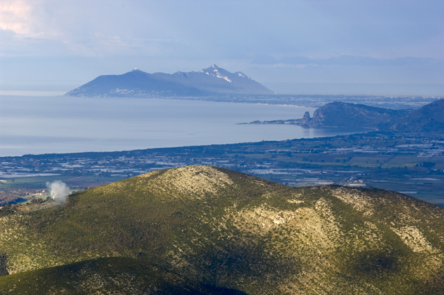 Vista eccezionale dalla Madonna della Civita di Itri, quello che millenni fa veniva chiamato Sinus Amyclanus o Golfo di Amyclae