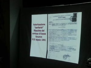 Autorizzazione sanitaria del comune di Sessa Aurunca