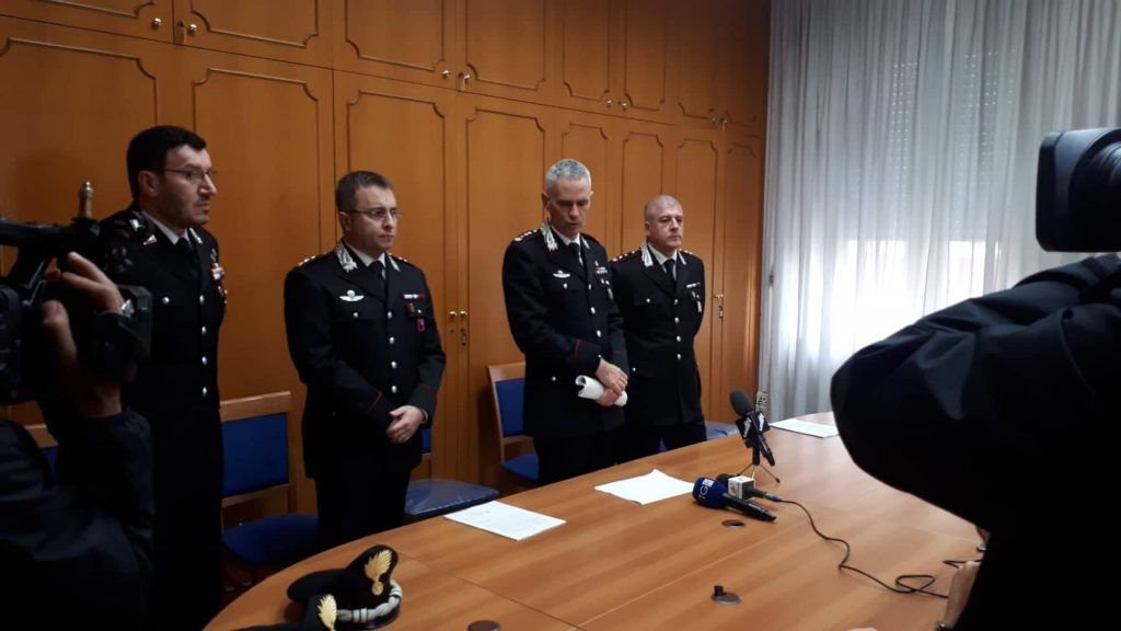 Conferenza stampa Carabinieri - Operazione Scudo