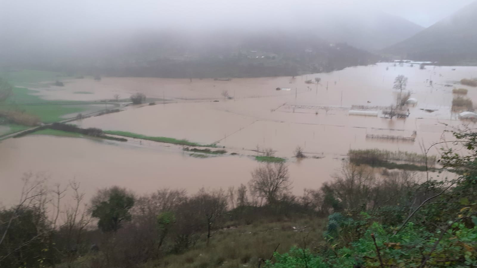 Lenola, quartiere Pantano allagato