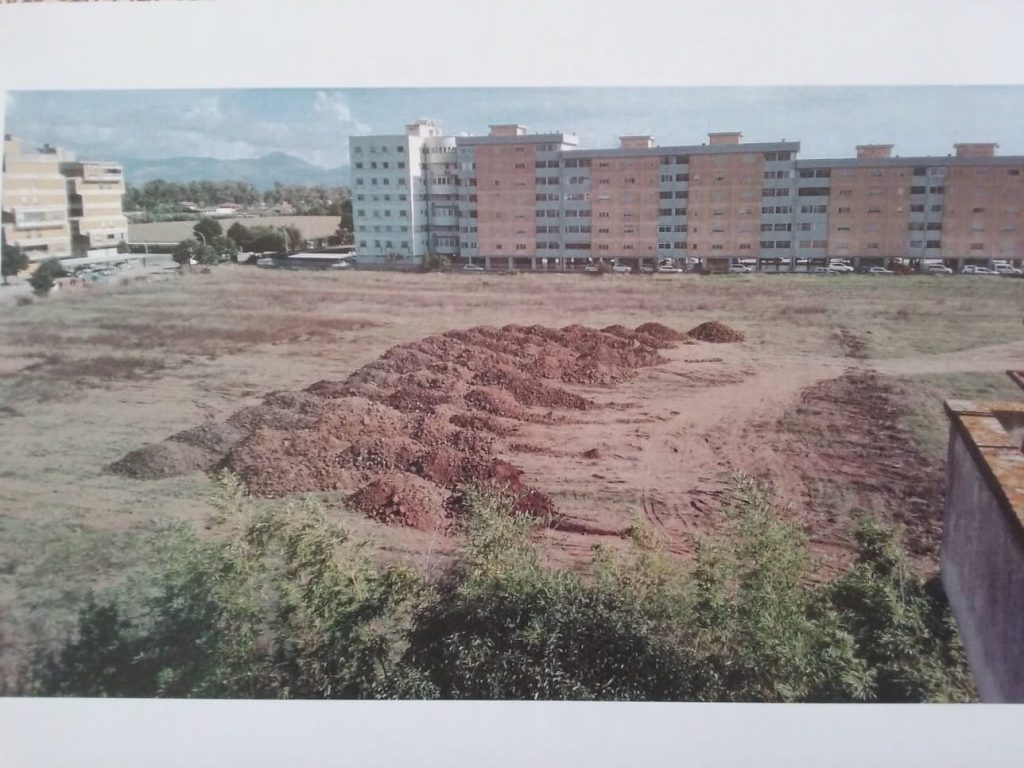 L'area dove il Comune di Pontinia dove dovrebbe sorgere il campo sportivo