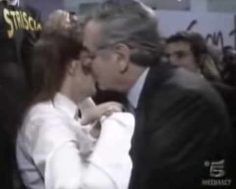Renata Polverini e Vincenzo Zacchero in un frame del video per cui RTI dovrà risarcire l'ex sindaco per 50mila euro