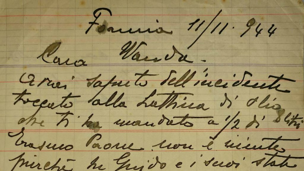Lettera di un padre a sua figlia nella Formia del 1944