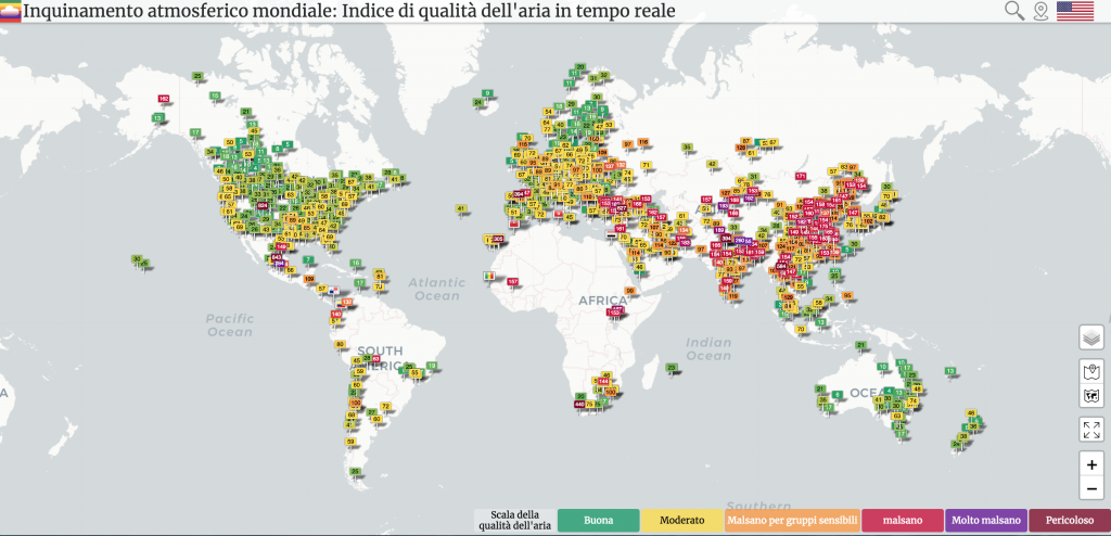 inquinamento atmosferico mondo