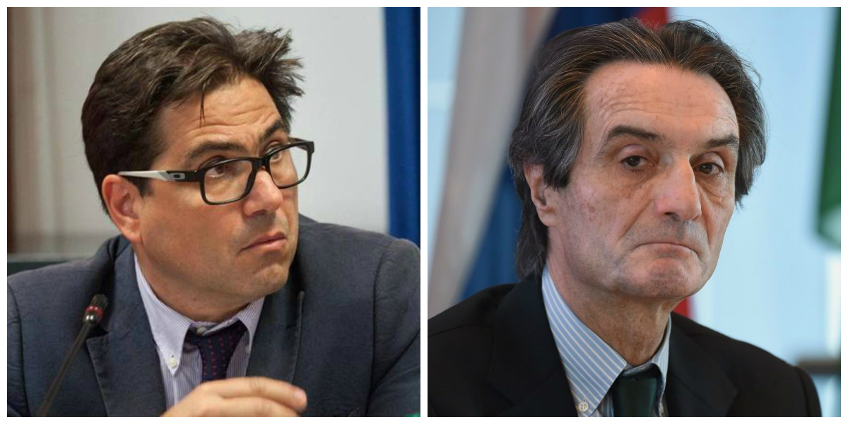 Alessio D'Amato e Attilio Fontana