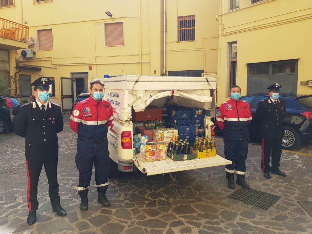 Il Colonnello Gabriele Vitagliano con il Presidente della Protezione Civile A.N.C. di Latina, Mar. Angelo Aufiero