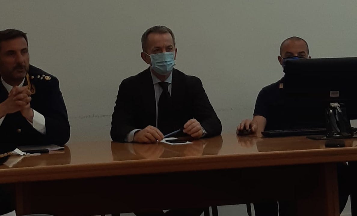 Conferenza stampa in Questura per l'indagine Ascaris