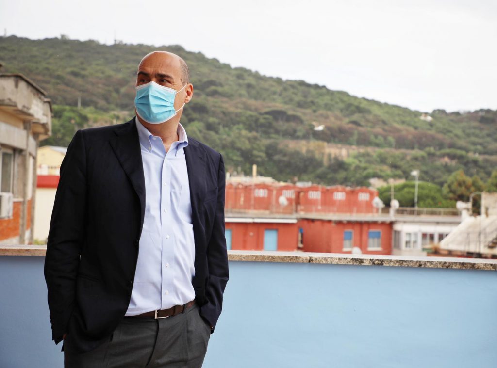 Nicola Zingaretti presente all'inaugurazione dell'Ostello della Gioventù
