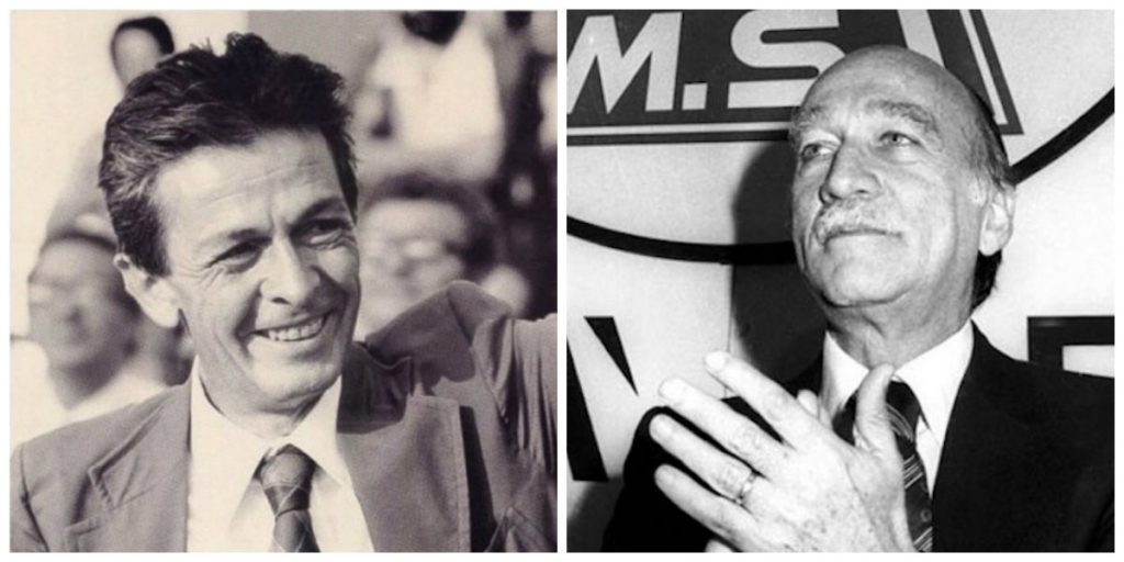 Enrico Berlinguer e Giorgio Almirante