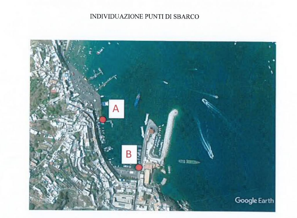 Individuazione punti di sbarco decisi dall'amministrazio di Ponza