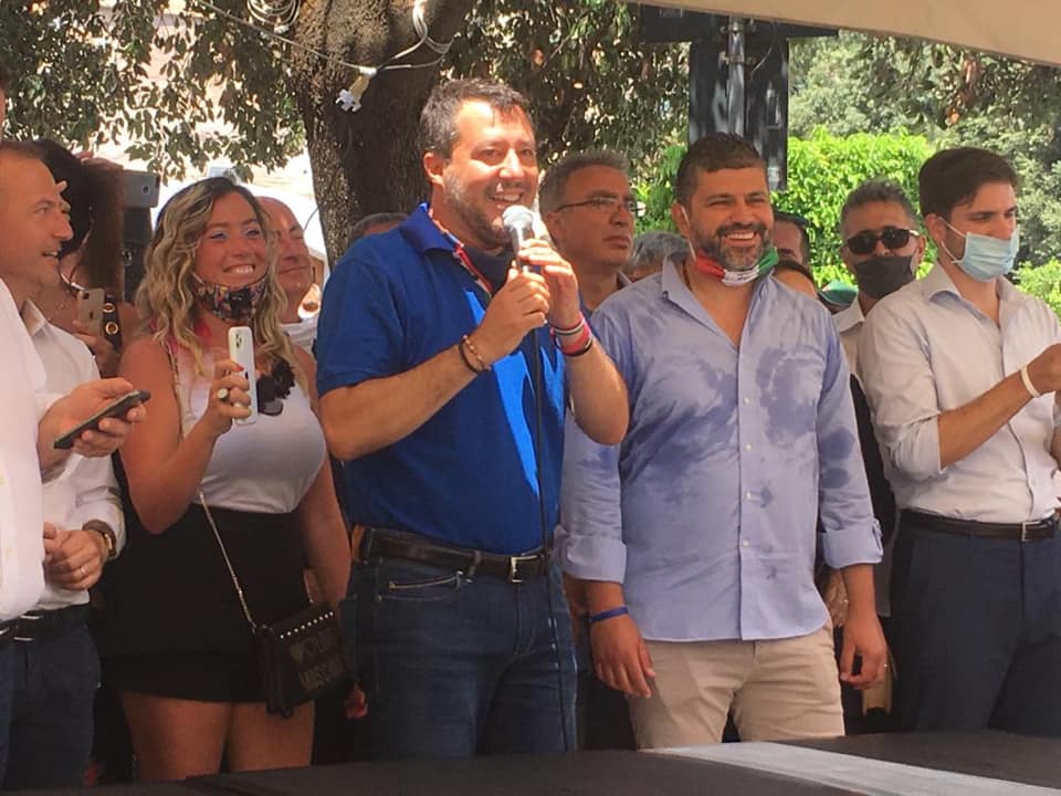 Salvini a Piazza Garibaldi, Terracina