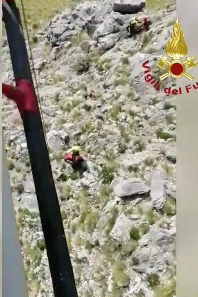 Gli escursionisti in difficoltà sul Monte Redentore a Formia