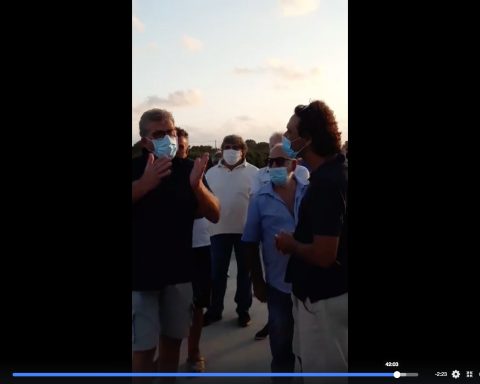 Un momento della manifestaizone di Rio Martino