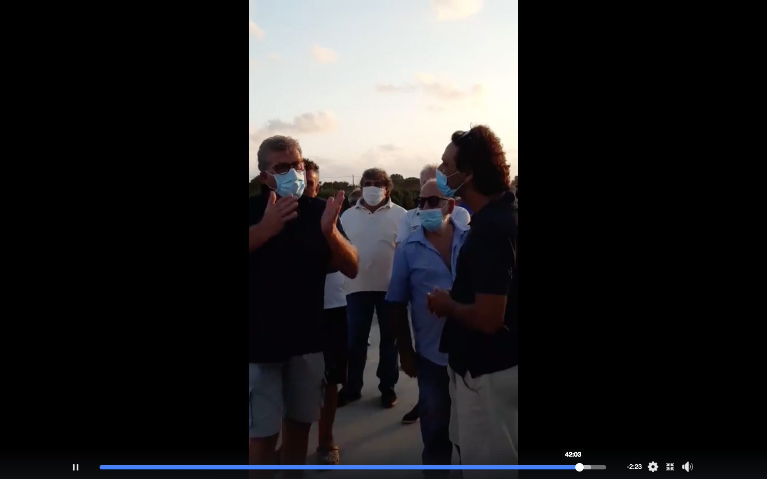Un momento della manifestaizone di Rio Martino