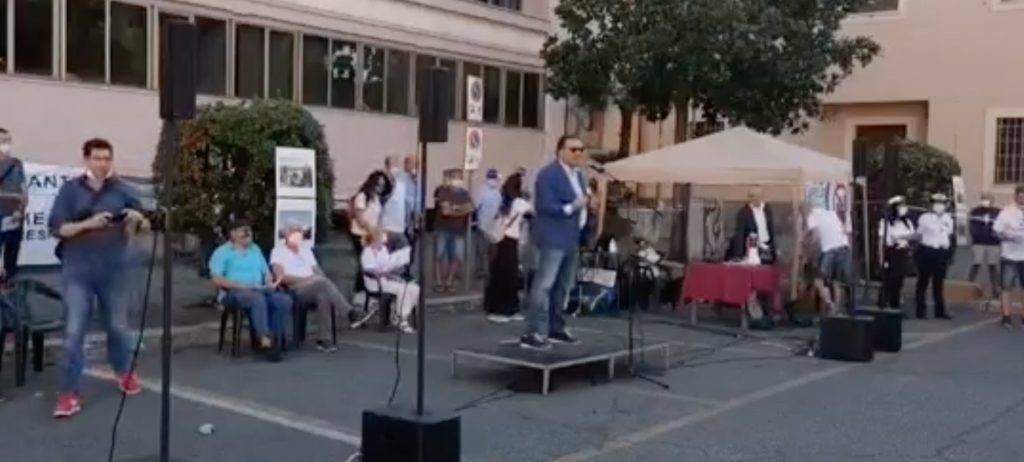 Il Sindaco Antonio Terra interviene alla manifestazione di Tuteliamo 2.0