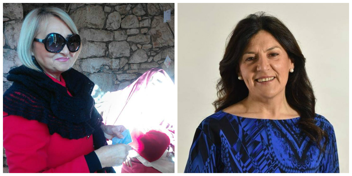 Maria Marcelli e Giuseppina Giovannoli, rispettivamente Vicesindaco e Sindaco di Sermoneta