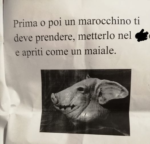 Il Volantino rivolto ad Emiliano Ciotti