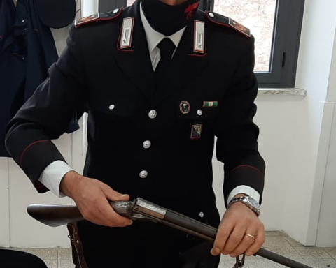 L’arma sequestrata dai Carabinieri di Monte San Biagio