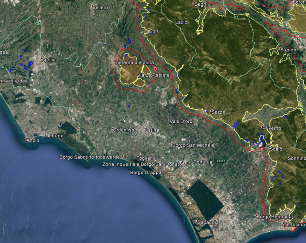 Cave e siti nell'are nord pontina